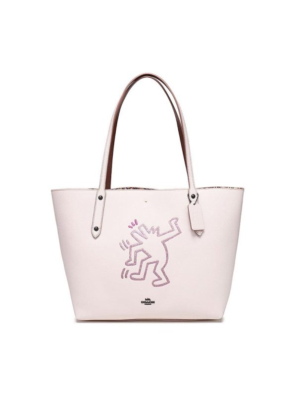 蔻驰coach女士coachxkeithharing系列涂鸦手提单肩包28646