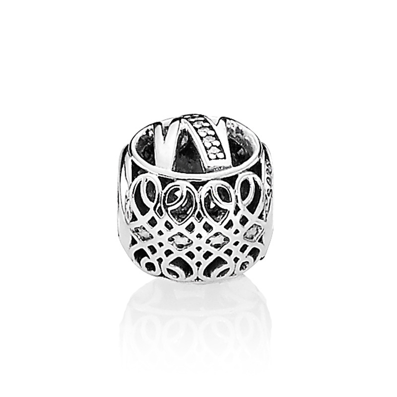 PANDORA潘多拉 复古字母M 925银串饰 791857CZ