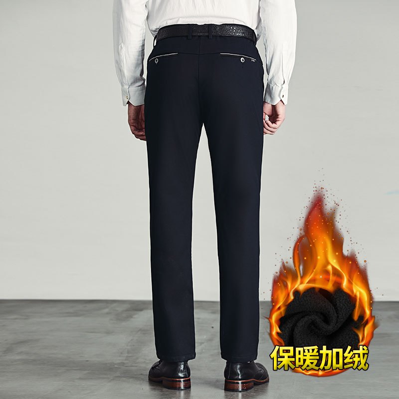 休闲裤男 男士2018冬季新款 男士休闲商务上班工作裤男款加绒加厚