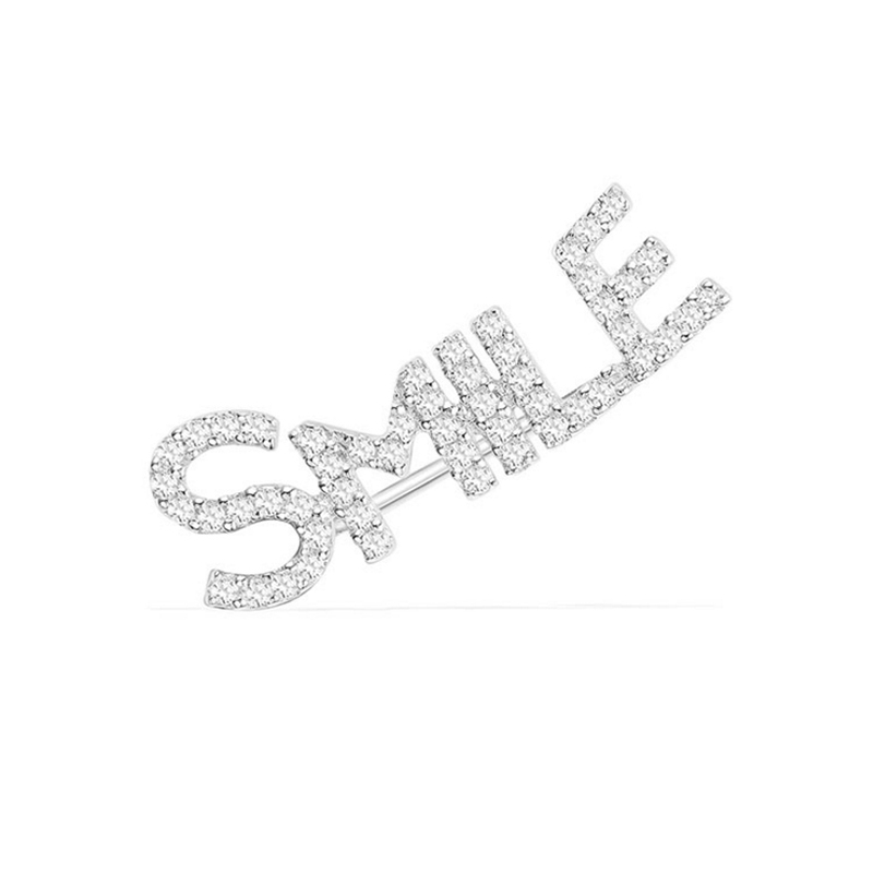 【apm MONACO】新款SMILE耳环字母耳钉925银耳饰气质百搭女士耳骨夹网红耳扣奢华贵族饰品