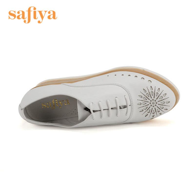 索菲娅Safiya牛皮春秋真皮深口高坡跟女士高帮鞋SF61112063图片