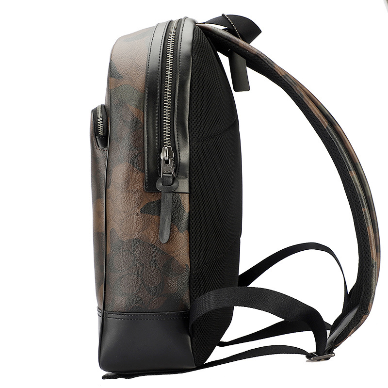 coach蔻驰男士迷彩pvc双肩背包f37613qbgru