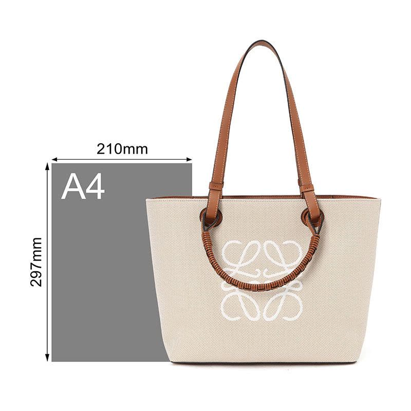 预售 LOEWE ANAGRAM 方型LOGO徽标购物袋A717S72X06 女士单肩手提包图片