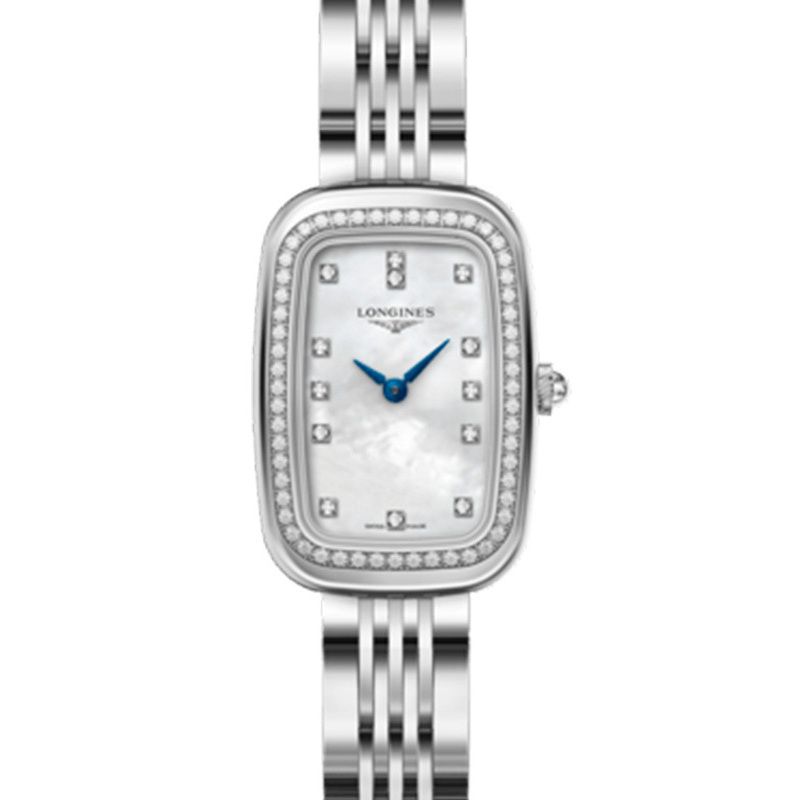 LONGINES/浪琴骑仕系列精钢镶钻石英女士手表 L6.140.0.87.6