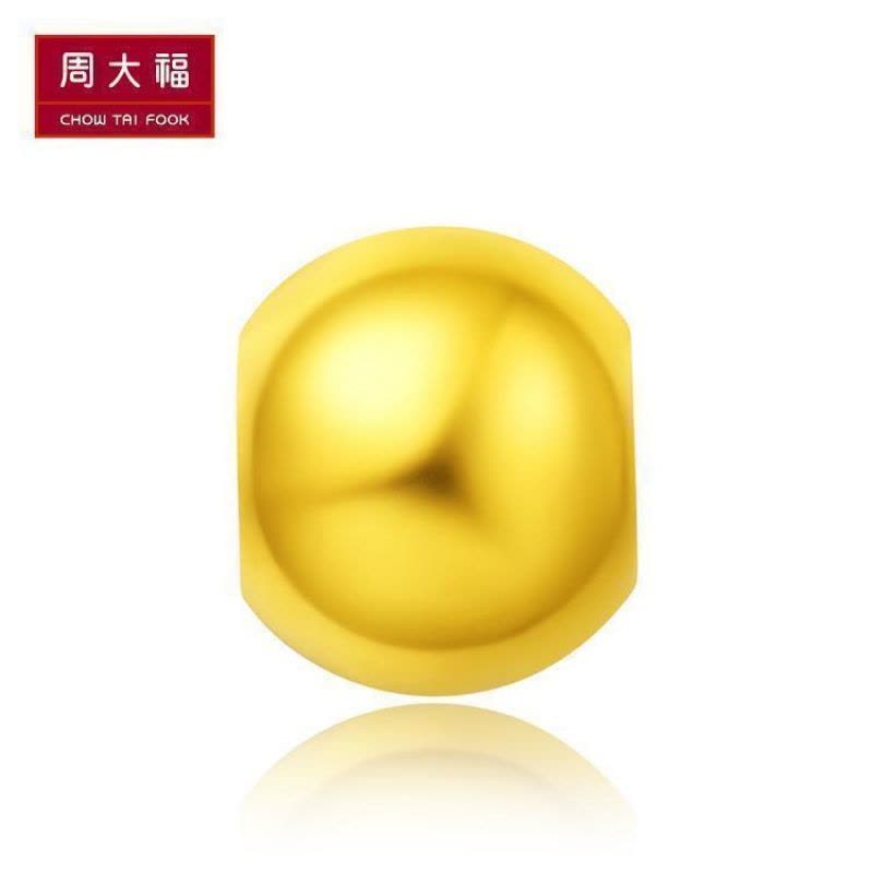 臻选周大福珠宝首饰足金转运珠黄金坠计价_1图片