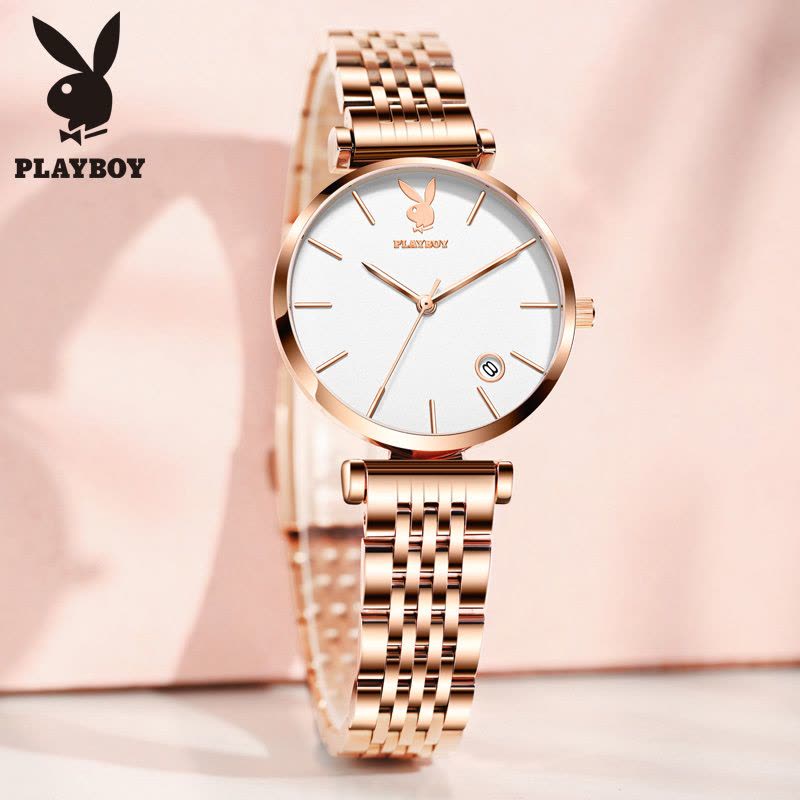 花花公子(PLAYBOY)名牌手表新款少女ins风女士手表潮流简约气质时尚防水女腕表图片
