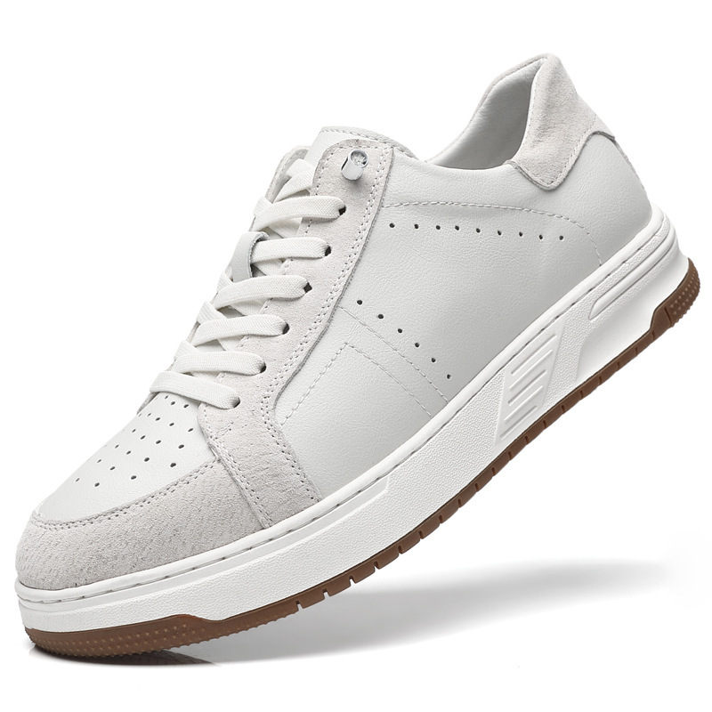 男鞋真皮2025春季新款休闲皮鞋男士软底一脚蹬板鞋运动鞋