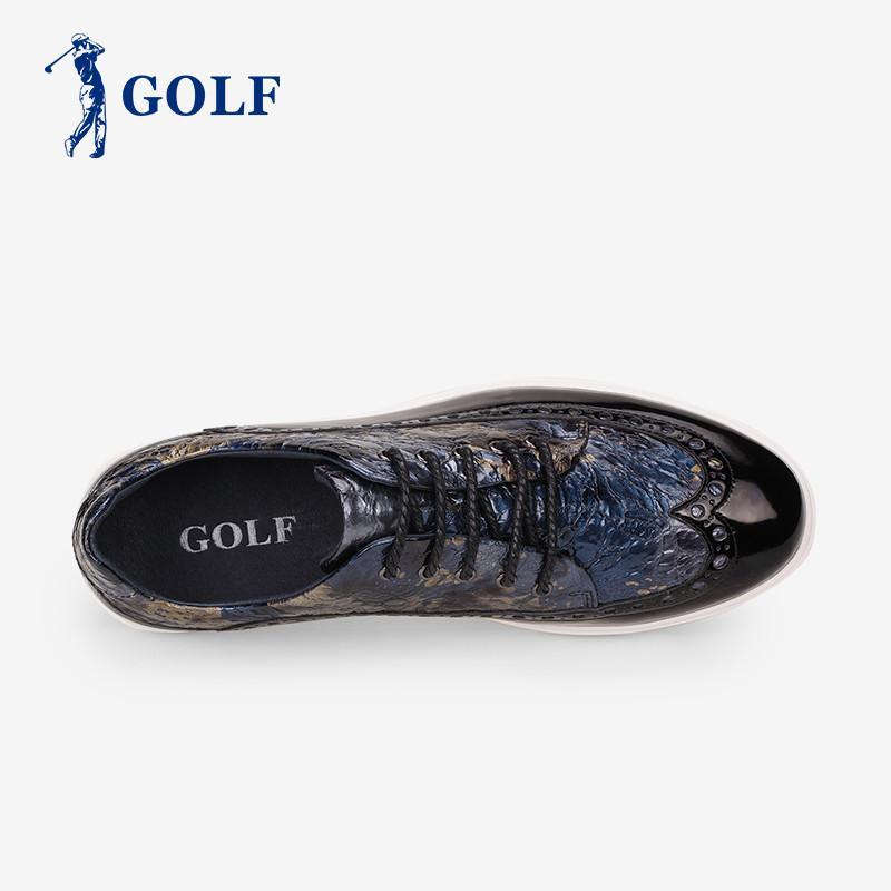 GOLF布洛克雕花男鞋韩版潮流休闲鞋皮鞋真皮百搭低帮鞋子男生板鞋