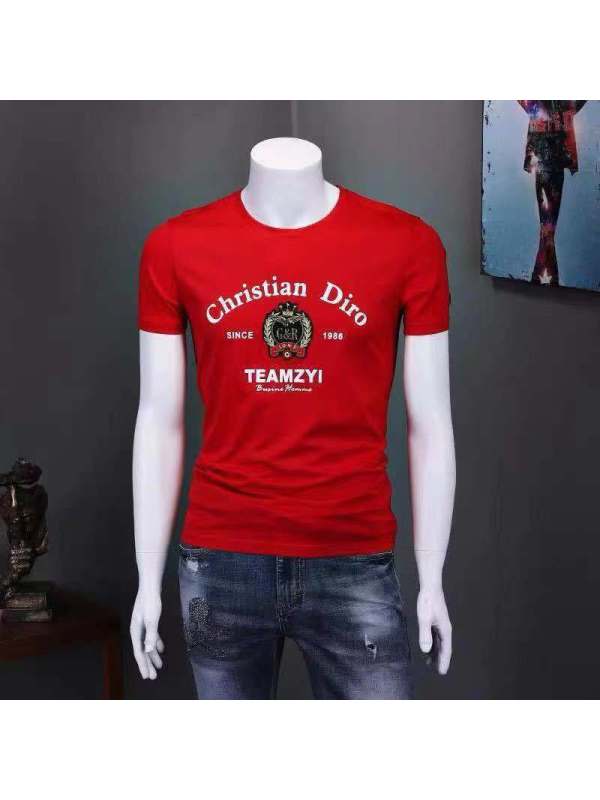 Ceen Bulled42链接夏季短袖T恤男潮流圆领时尚印花修身半截韩版打底T