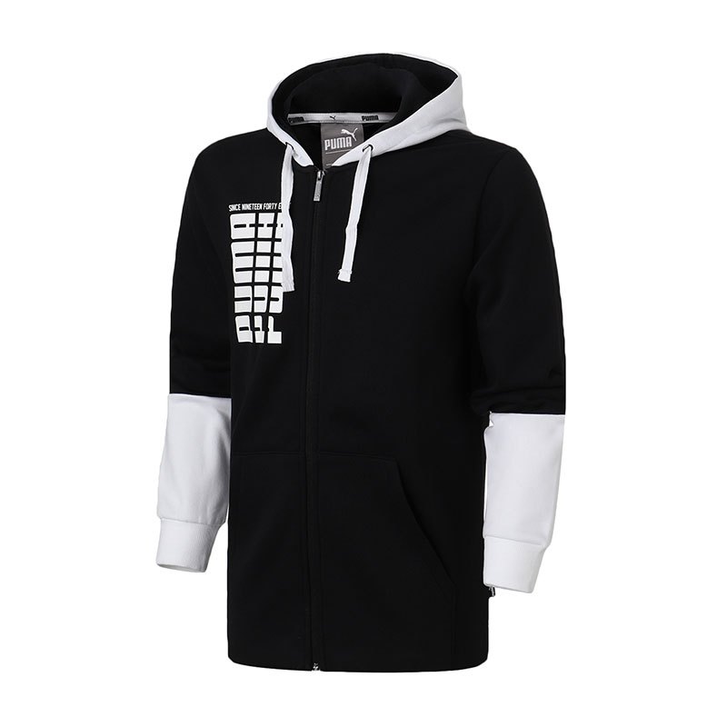 【自营】PUMA彪马外套男装上衣运动服休闲针织外套853912 L 85391201黑色