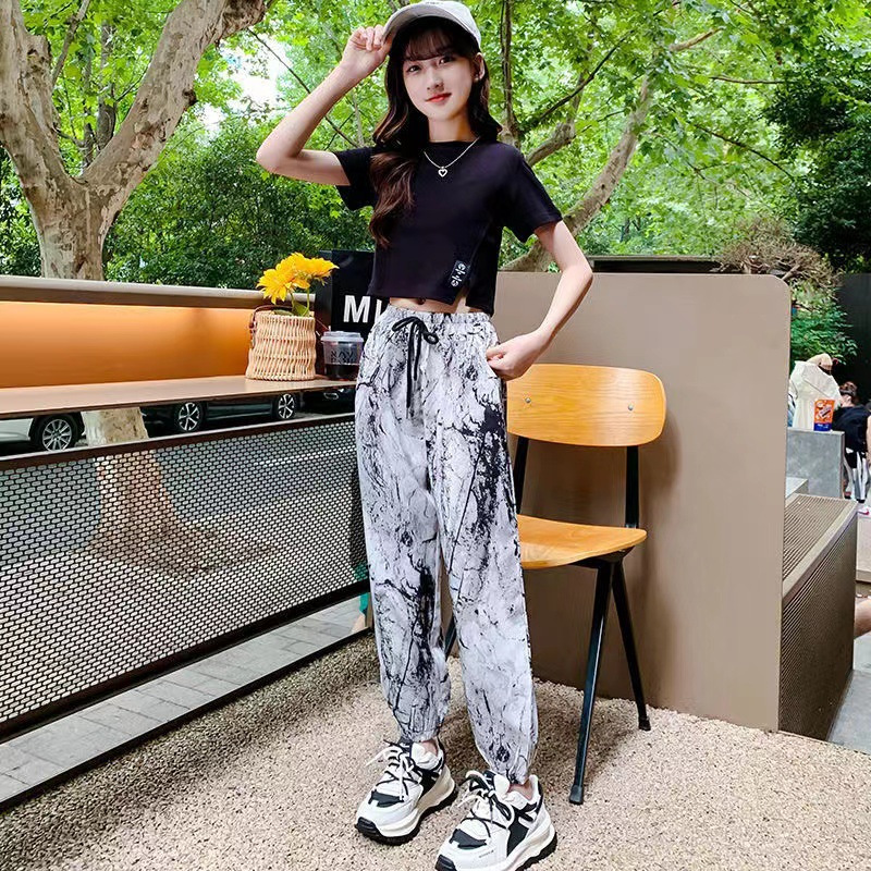 Brookings女童夏季套装2023新款洋气女孩套装时髦儿童夏装两件套