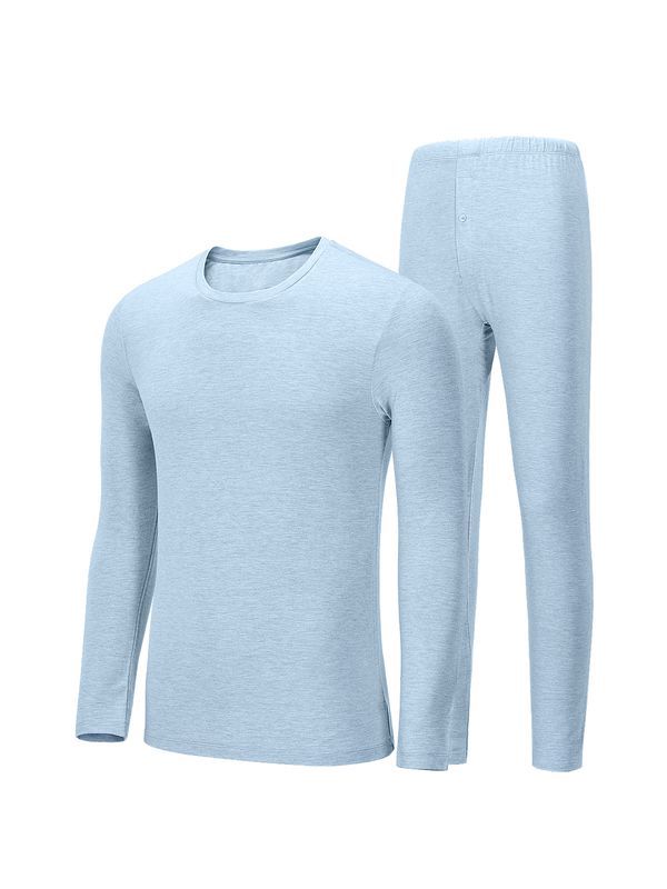 HLA海澜之家莫代尔保暖内衣套装秋冬贴身基础棉毛衫男HUTAJ3R004A