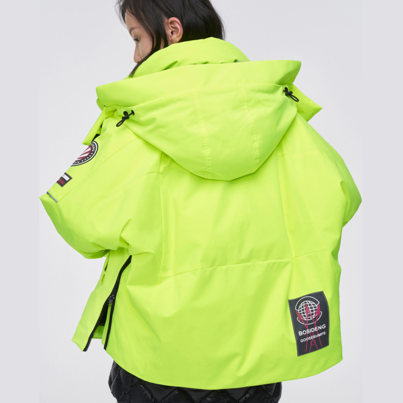 波司登女士鹅绒韩版廓形撞色工装防风保暖羽绒服外套冬季三防面料
