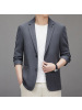 针织弹力便西春秋中厚男式休闲西服韩版修身小西装男外套