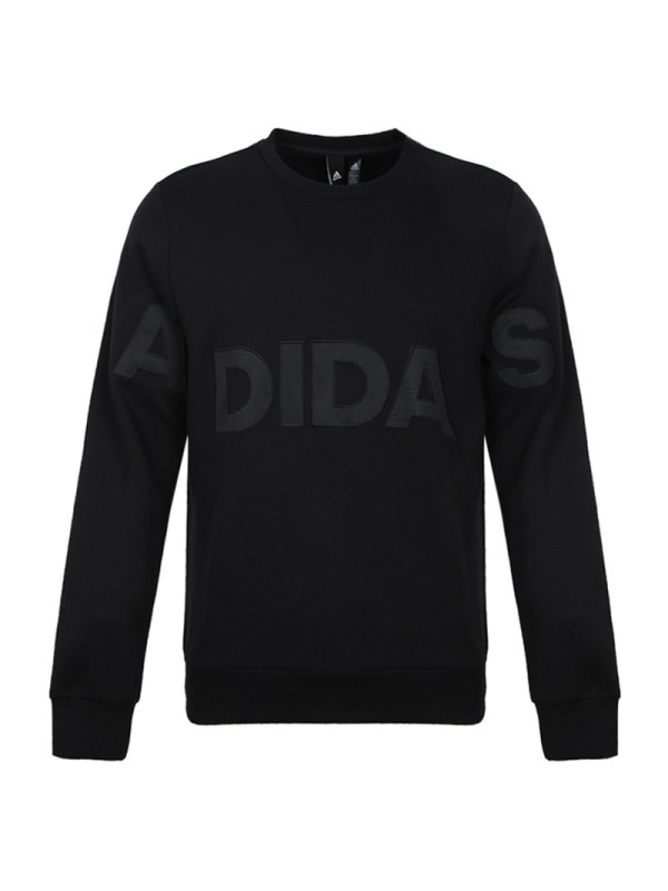 阿迪达斯男装冬季运动休闲加绒防风保暖卫衣套头衫DT2479