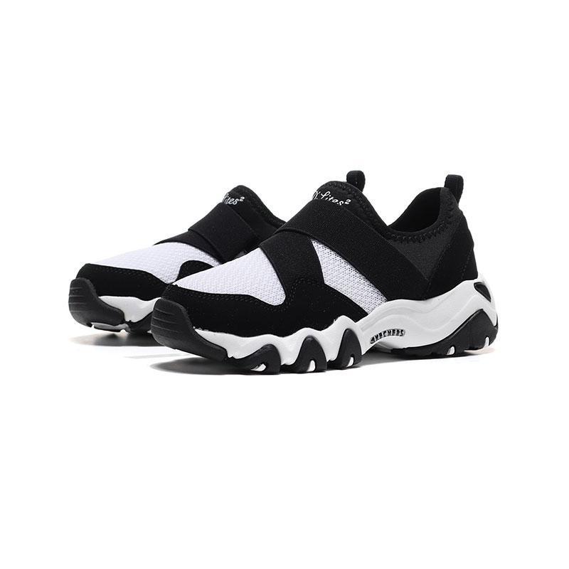 Skechers斯凯奇童鞋休闲鞋D‘lites一脚蹬运动鞋664084L 664084L/BKW黑色+白色