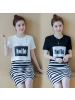 (禁止上传)夏季套装连衣裙女韩版夏装短袖T恤+裙子两件套批