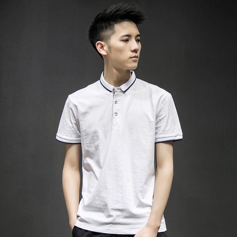 富贵鸟(fuguiniao)夏季男士短袖t恤青少年polo衫体恤潮流翻领男装帅气