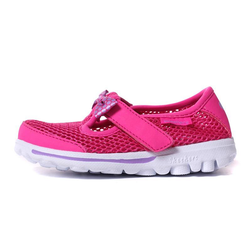 【自营】Skechers斯凯奇女婴童休闲鞋新款Go Walk低帮轻便运动鞋141550