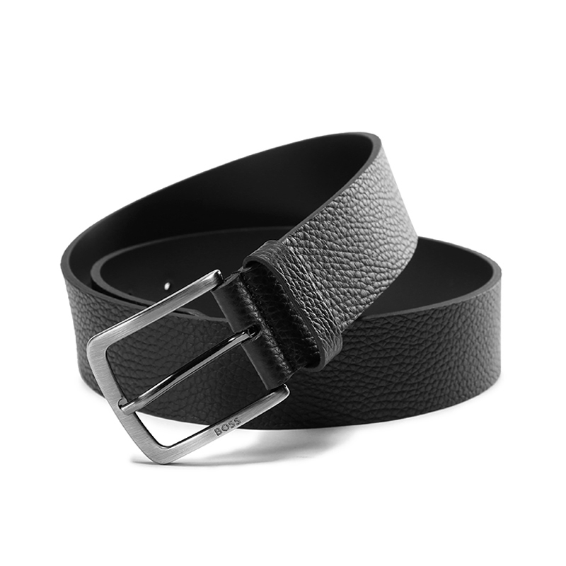 雨果博斯hugoboss男士粒面牛皮不可裁剪皮带腰带50475102