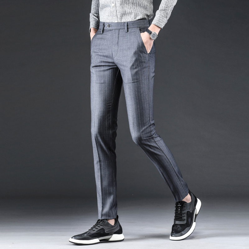 kaiser凯撒休闲裤男士潮流修身小脚长裤春夏款男西裤弹力男裤子