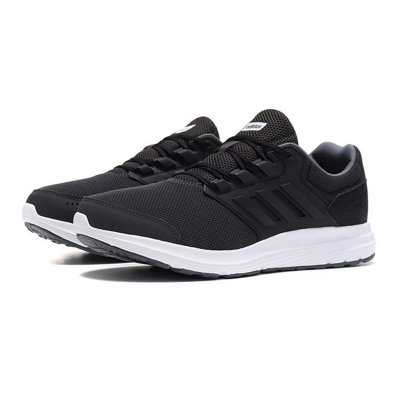 adidas阿迪达斯男子跑步鞋轻便休闲运动鞋B43804 B43804炭黑+黑色