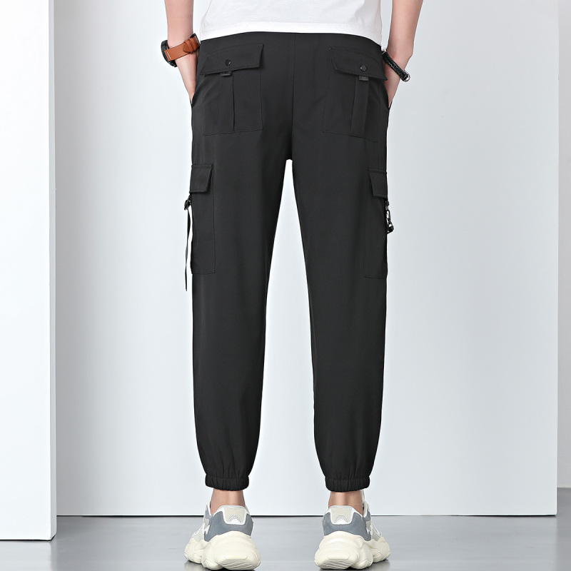 雅鹿男装春季新款休闲裤男宽松运动裤收脚裤束脚裤九分裤13601396