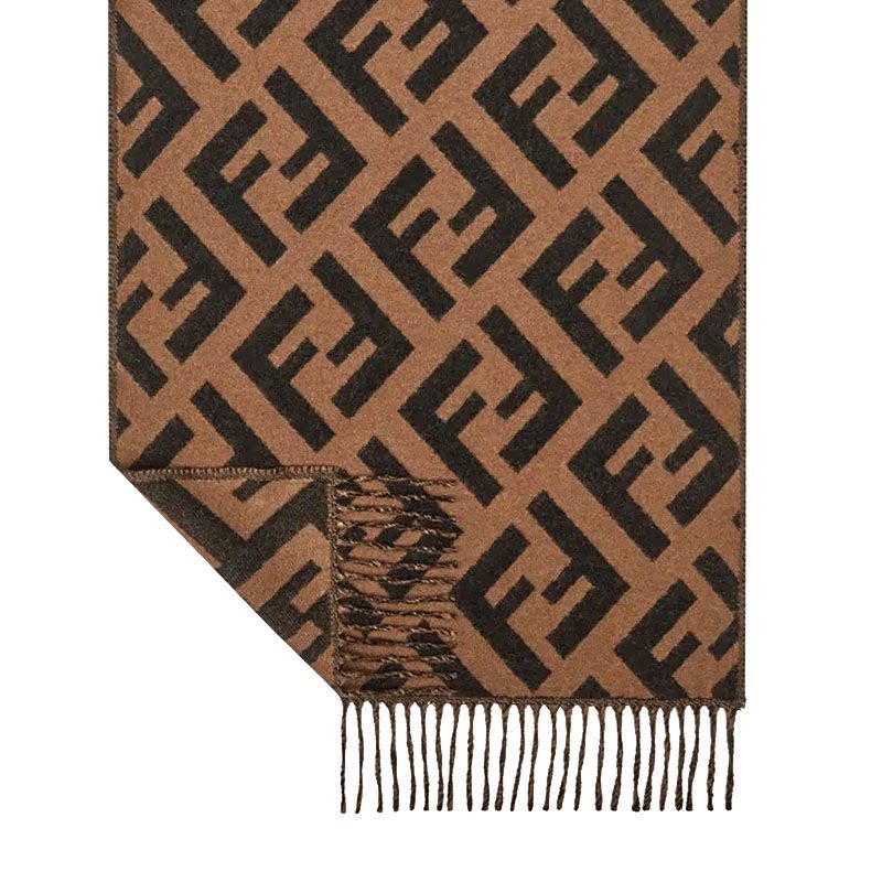 预订FENDI\芬迪 FF经典图案羊绒围巾45*170CM图片