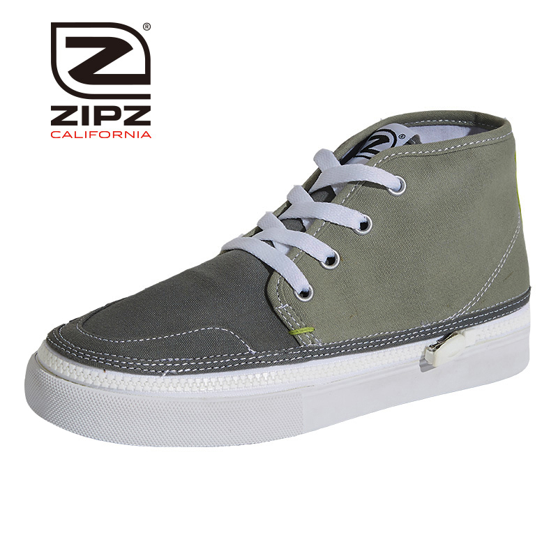 Zipz Mavericks Gery Matter 低帮休闲 拉链帆布鞋 男女时尚四季百搭 拉链可拆卸鞋面 高帮休闲