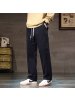 美式工装裤夏季新款拼接口袋男士直筒型宽松大码休闲长裤_1 XL 绿色