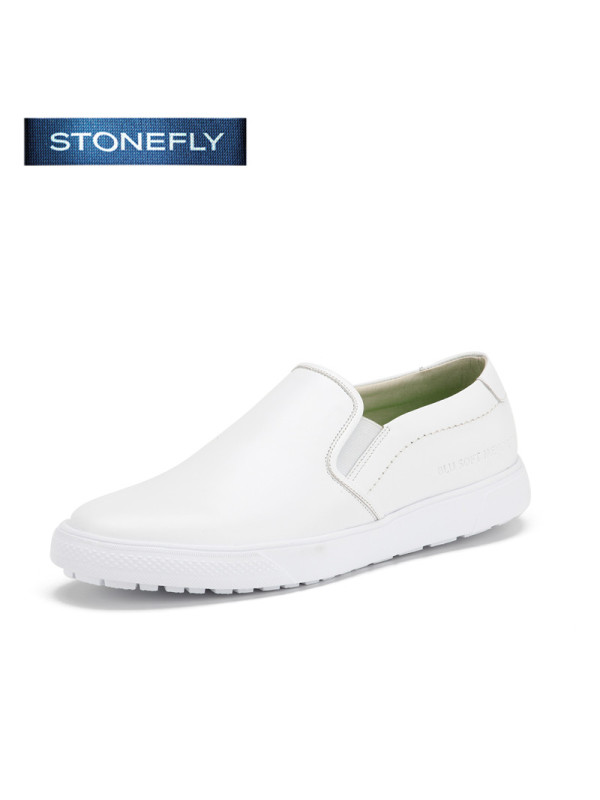 斯通富来STONEFLY牛皮圆头低跟套脚纯色深口男鞋SD63122872