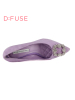 D：Fuse/迪芙斯春新款羊皮尖头水钻粗高跟单鞋女鞋DF61113074