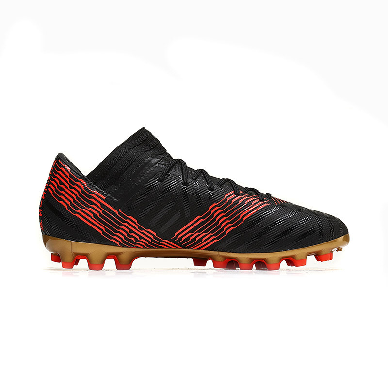 【自营】adidas阿迪达斯男子足球鞋NEMEZIZ梅西AG短钉球鞋CP8994 CP89941号黑色+红荧光