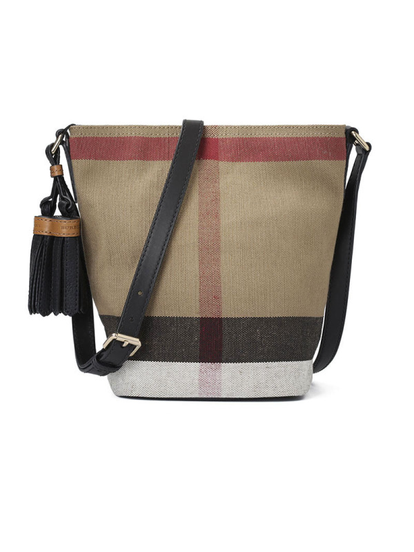 BURBERRY 经典格纹水桶包3997284