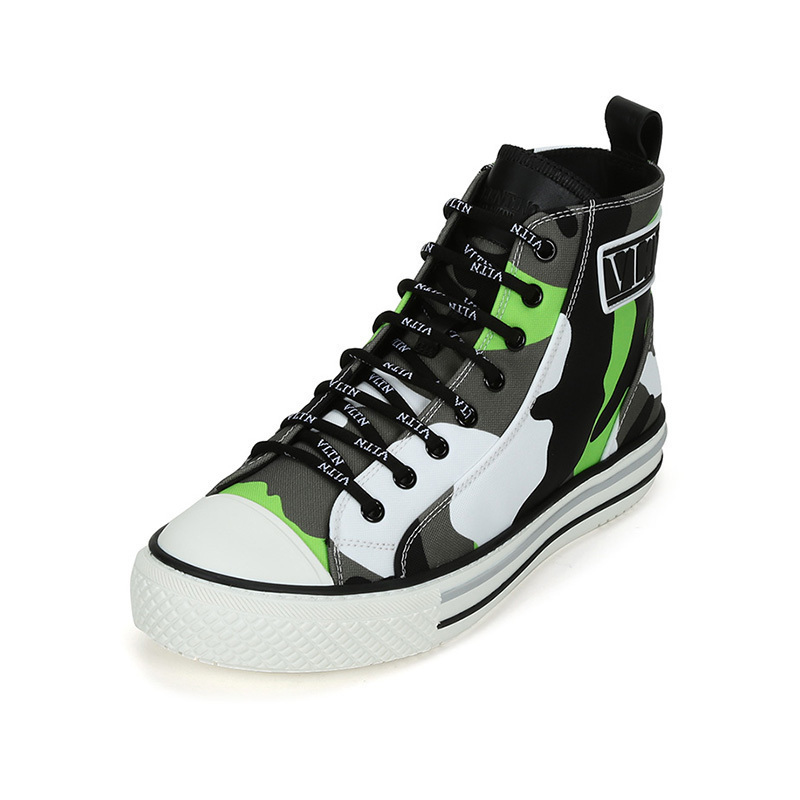 valentino华伦天奴男士高帮系带休闲运动鞋帆布鞋uy2s0d51usg