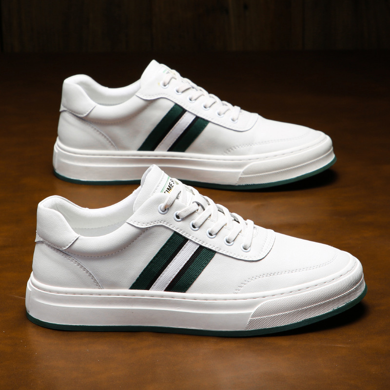 秋季新款韩版潮流时尚休闲小白鞋软底防滑轻便透气男士运动单鞋