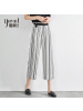 娅丽达女裤阔腿裤女夏条纹宽松垂感高腰职业休闲九分高腰薄款裤子U2616A0