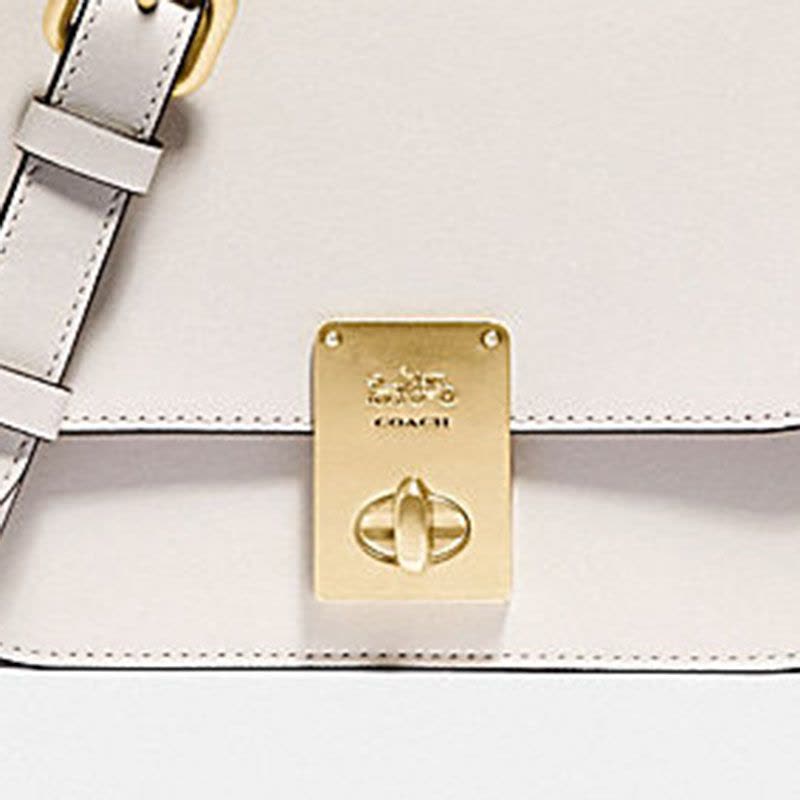 预订COACH\蔻驰 HUTTON SADDLE 豆腐方包单肩斜挎包 金属方扣粒面皮 20*18*7.5CM图片