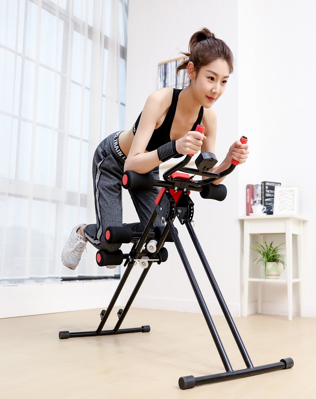 迈乔家用多功能可折叠 双杆立式中性款收腹美腰机