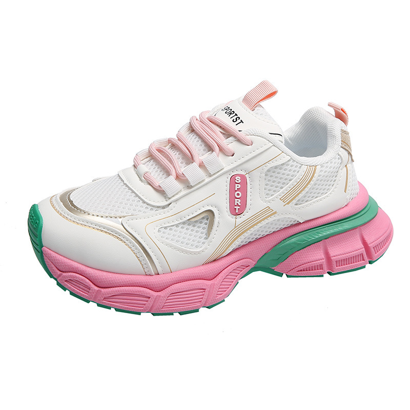 秋季新款韩版透气老爹鞋女ins学生休闲鞋女厚底跑步鞋女