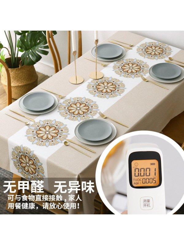 Cebapvc防水餐桌布欧美酒店桌布聚会假期晚餐厅餐遮盖布桌套防油