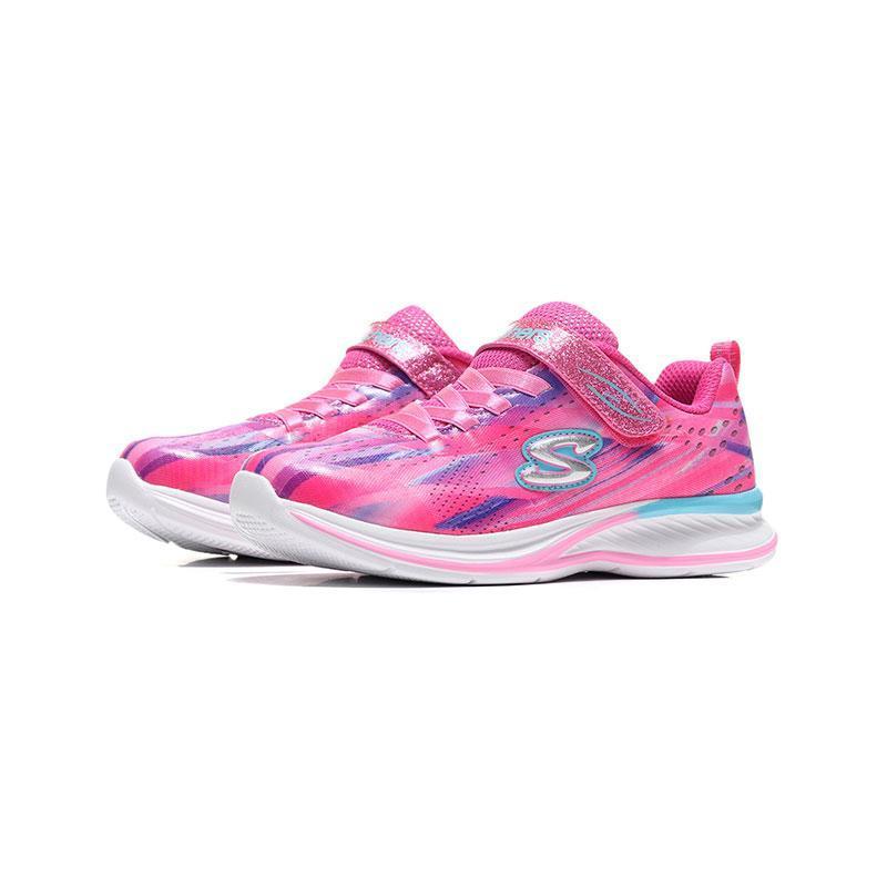 Skechers斯凯奇童鞋休闲鞋魔术贴软底透气运动鞋81392L 81392L/PKMT粉红+多彩