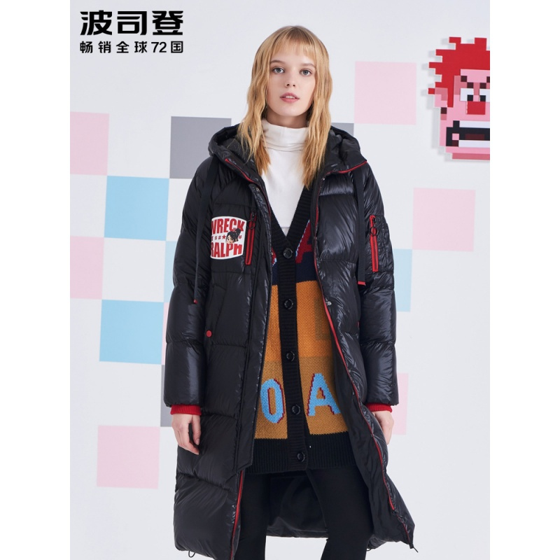 波司登2018新款长款女士羽绒服无敌破坏王系列合作款