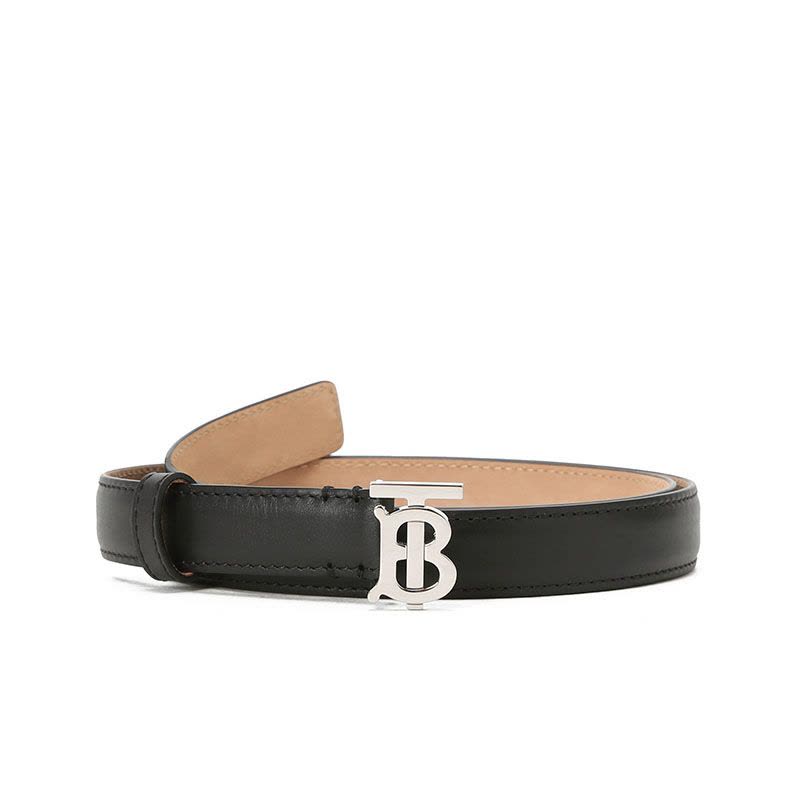 博柏利 BURBERRY TB 腰带2D TB LOGO光面皮8023440 女款腰带女士腰带 银扣图片