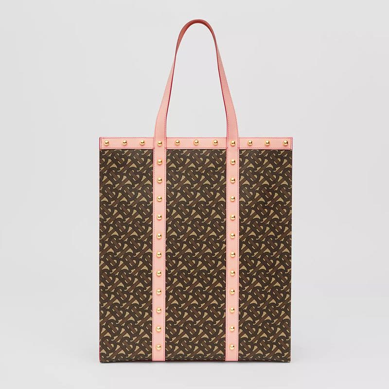 【预定】BURBERRY/博柏利 专属标识印花环保帆布竖版托特包 34*16*40CM图片