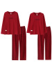 情侣睡衣春秋冬季棉质本命年喜庆结婚红色一男士一女士家居服套装