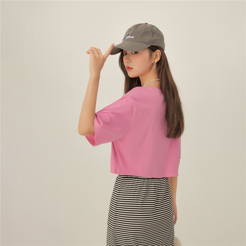 OtherMix贴布时尚t恤女2021年夏季新款设计感小众宽松短袖上衣潮