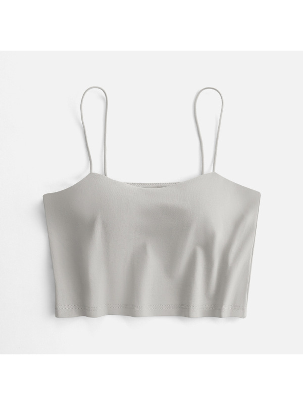 Ceba春夏细肩带背心式文胸一体式无钢圈内衣美背抹胸薄款防走光裹胸罩