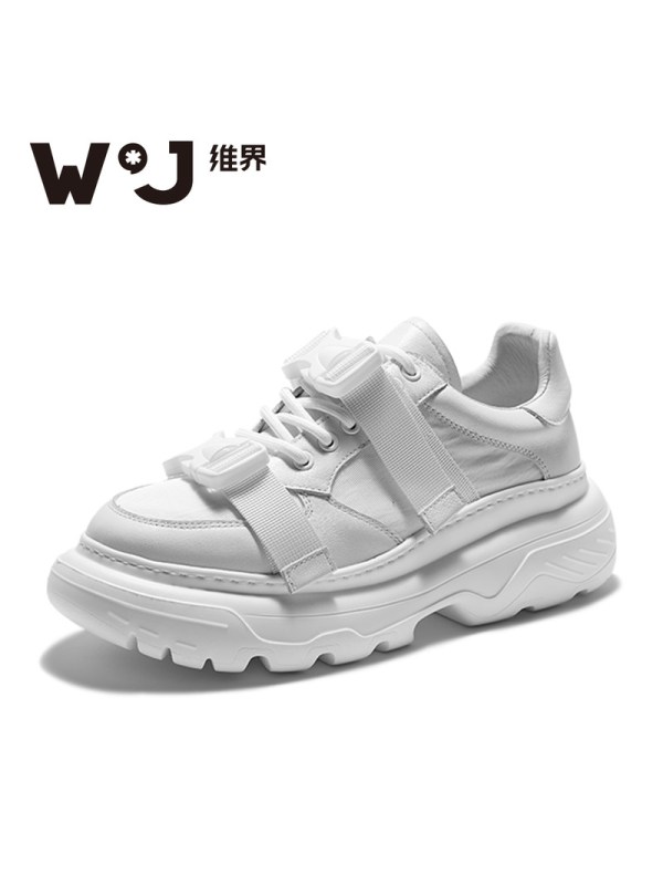 维界秋冬男鞋韩版潮流时尚厚底休闲鞋新款个松糕鞋潮老爹鞋