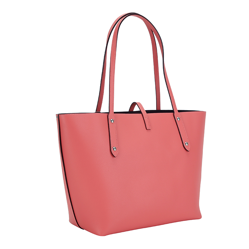 COACH 蔻驰 奢侈品 女士专柜款桃红色皮革手提单肩托特包 58849 SVB3R